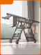 日本折叠晾衣架家用铝合金落地凉衣架室内阳台晒被神器卧室晾衣杆