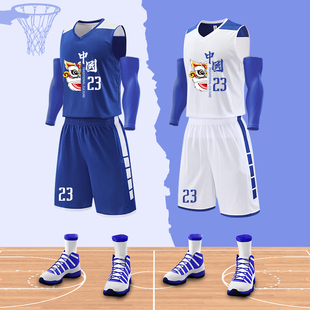 新款篮球服套装男定制篮球队服球衣篮球男士青少年速干比赛训练服