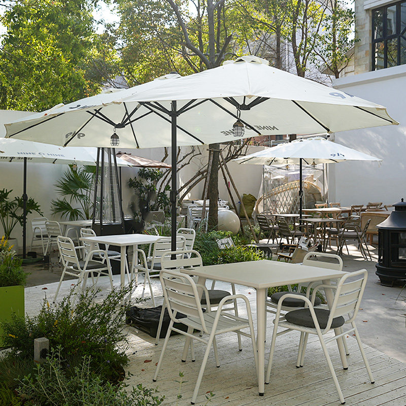 遮阳伞户外庭院伞别墅小院罗马伞露台露营伞咖啡奶茶店外摆太阳伞