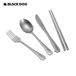 BLACKDOG黑狗户外餐具露营野餐套装筷子刀叉勺不锈钢多功能碗筷
