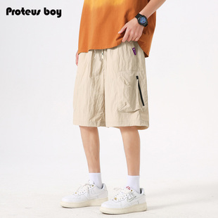 ProteusBoy短裤男款夏季男士日系拉链工装机能休闲运动5五分中裤