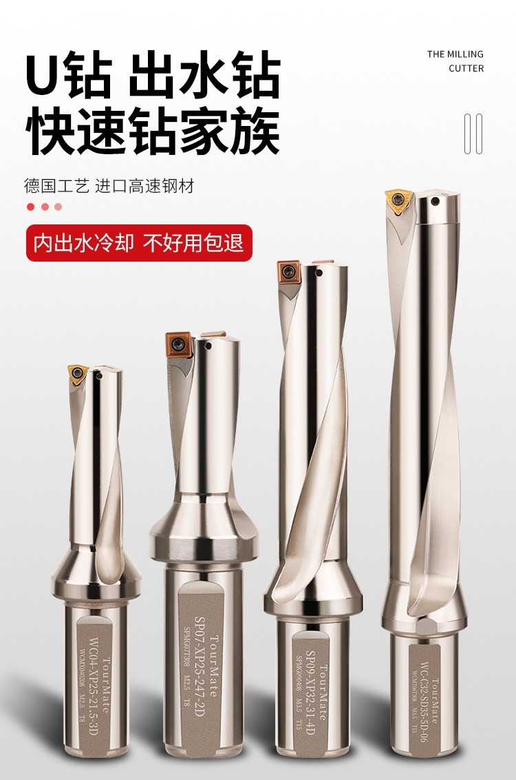 u钻刀杆暴力钻u转钻头车床用平底u型浅深孔wc/sp喷水钻数控快速钻