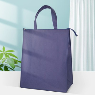 无纺布带拉链袋便携环保购物大容量手提大号防水袋子承重礼品袋