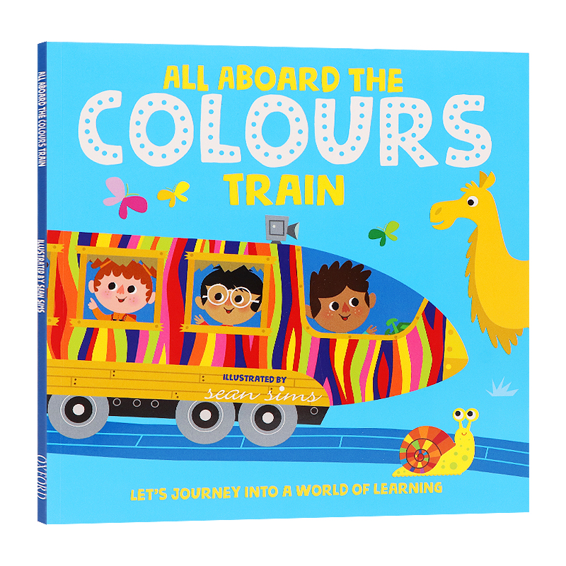 牛津精品认知绘本 请登上颜色列车 All Aboard The Colours Train 英文原版绘本 儿童英语早教启蒙颜色认知图画书亲子阅读平装大开