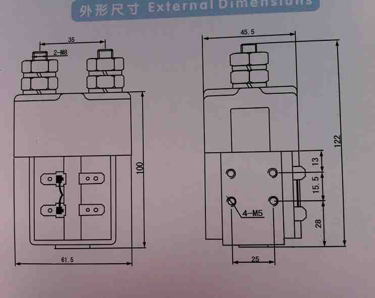 高档江苏路通电器有限公司 QCC26C200A10直流接触器 DC24V 48V