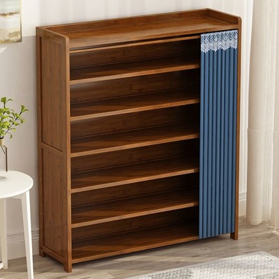 家用入户门斜插式鞋柜带换鞋凳门口尺寸防尘木质网红多功能一体鞋架