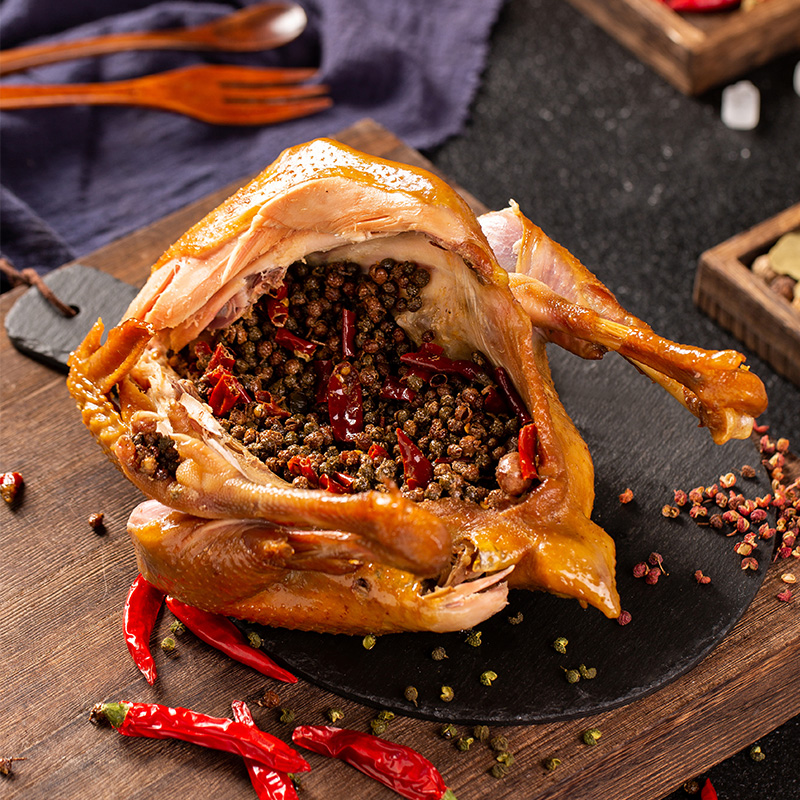 享凤斋麻椒鸡整只即食河南特产正宗手撕麻辣烧鸡真空熟食老母鸡