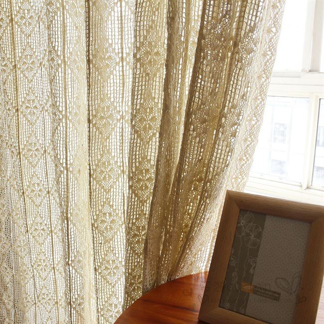 美式轻奢镂空棉麻窗帘成品客厅卧室飘窗新中式别墅超高窗纱帘定制