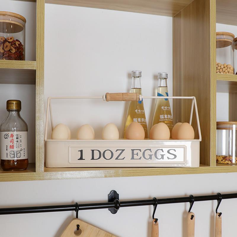 墨凡家居厨房杂物白色便携式鸡蛋包装挂篮免打孔收纳盒置物架神器