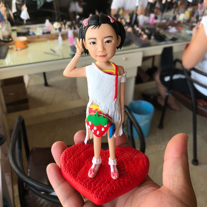 高档泥人真人软陶人偶粘土泥塑y捏人像礼物玩偶真公仔q版订做奢华