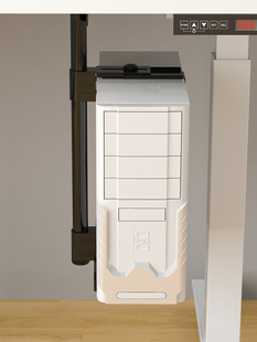 电脑主机托架悬挂式机箱托架桌下旋转调节悬空支架置物架固定挂架