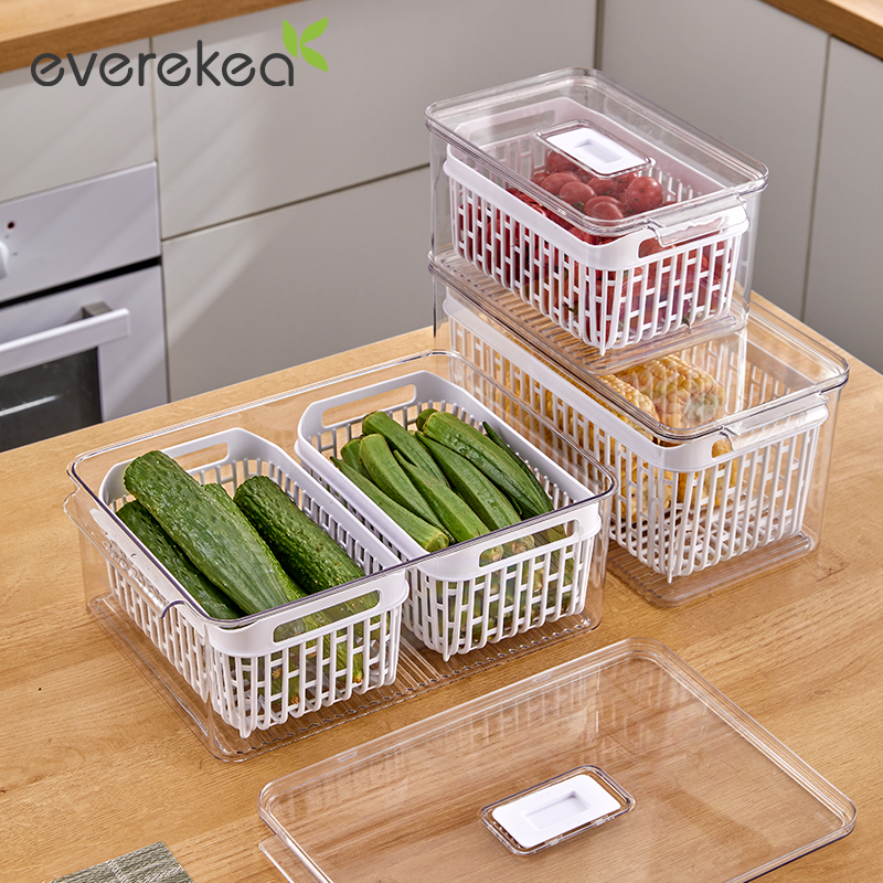 冰箱收纳盒保鲜盒食品级鸡蛋冷冻分类专用水果蔬菜分隔抽拉整理盒