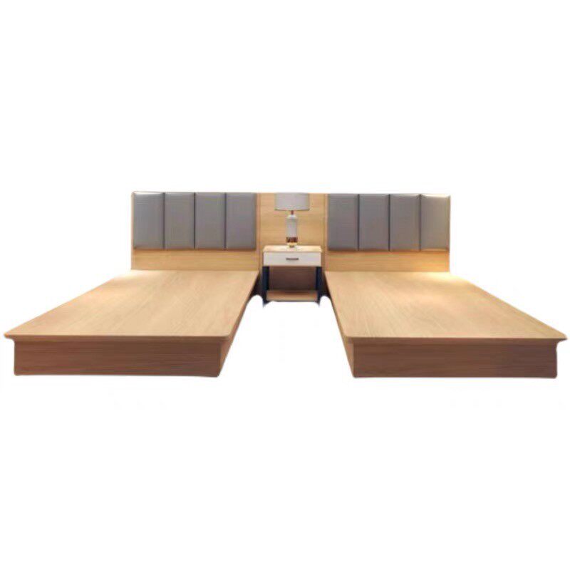 定制宾馆床酒店家具标间全套公寓标g间旅馆双床架连锁民宿公寓