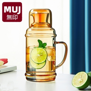 无印MUJ日本玻璃冷水壶耐高温家用大容量复古凉水杯储水瓶凉白