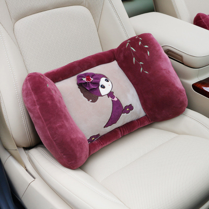 新车抱枕毛毯子车载睡觉空调被子枕头f二合一车内两用后排加厚冬