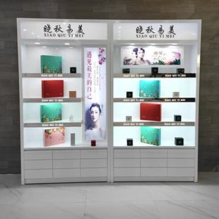 艺茂简约时尚现代化妆品展示柜美容院产品柜护肤品货架烤漆陈列柜