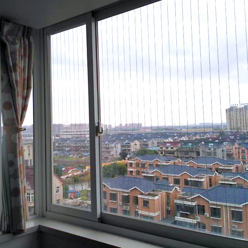 高档儿童阳台隐形防护网高户飘窗窗层安全防盗不锈钢栏防护丝奢华