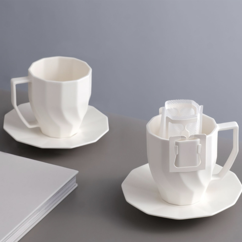 UNICER纯手工陶瓷手冲美式咖啡杯景德镇陶瓷设计感小众白色居家