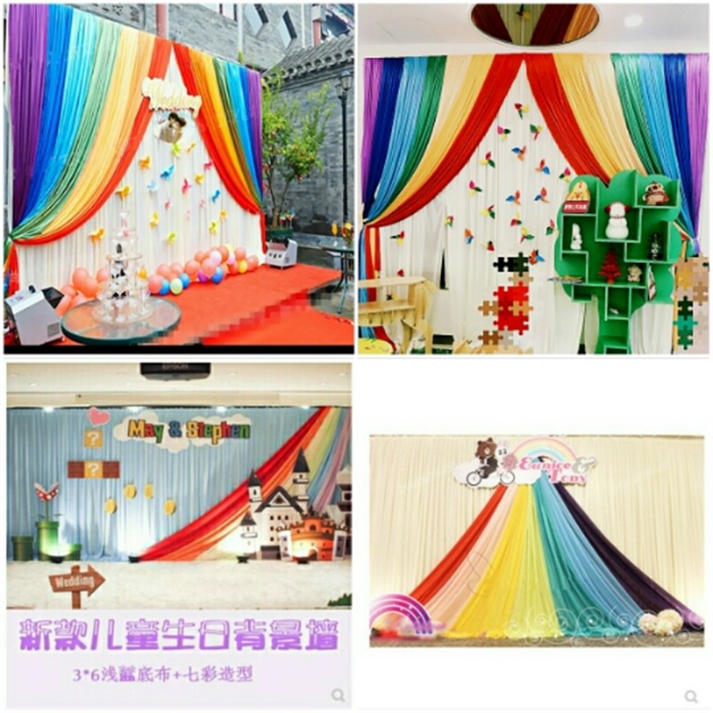 六一儿童节e舞台彩虹背景幕布幼儿园开学活动布置学校毕业典礼布