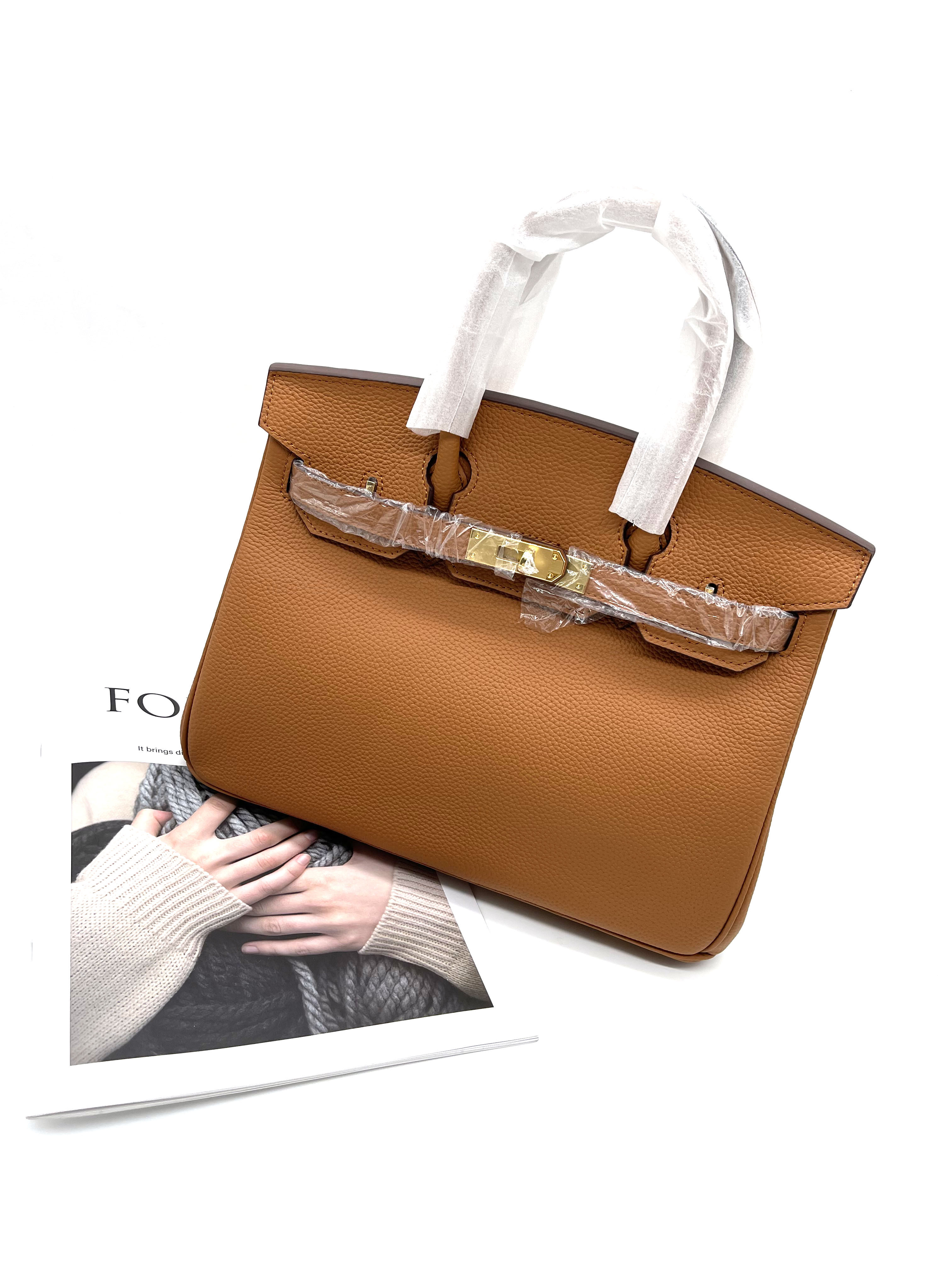 派莎togo牛皮经典小号20寸铂金包高级感手提单肩包锁扣方形纯色