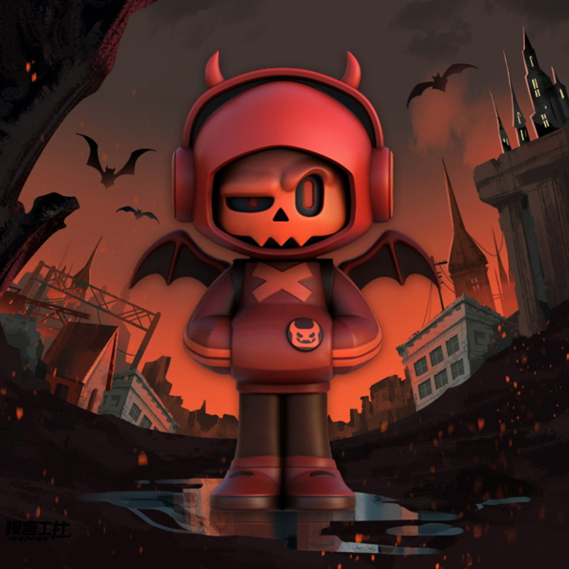 模言文化 mr.bone骨头先生第二代万圣节潮玩手办盲盒男生摆件玩具