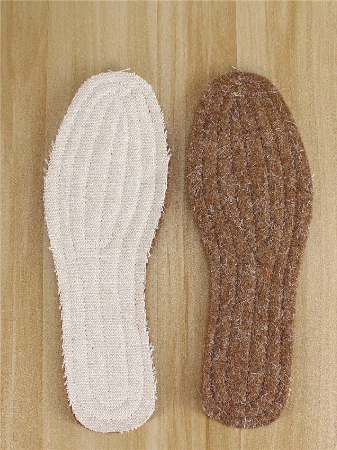 老式可裁剪冬季防寒男羊毛毡鞋垫