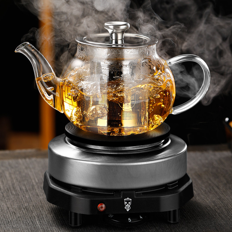 煮茶壶玻璃烧水茶壶单壶透明过滤茶具套装泡茶壶功夫煮茶器电陶炉
