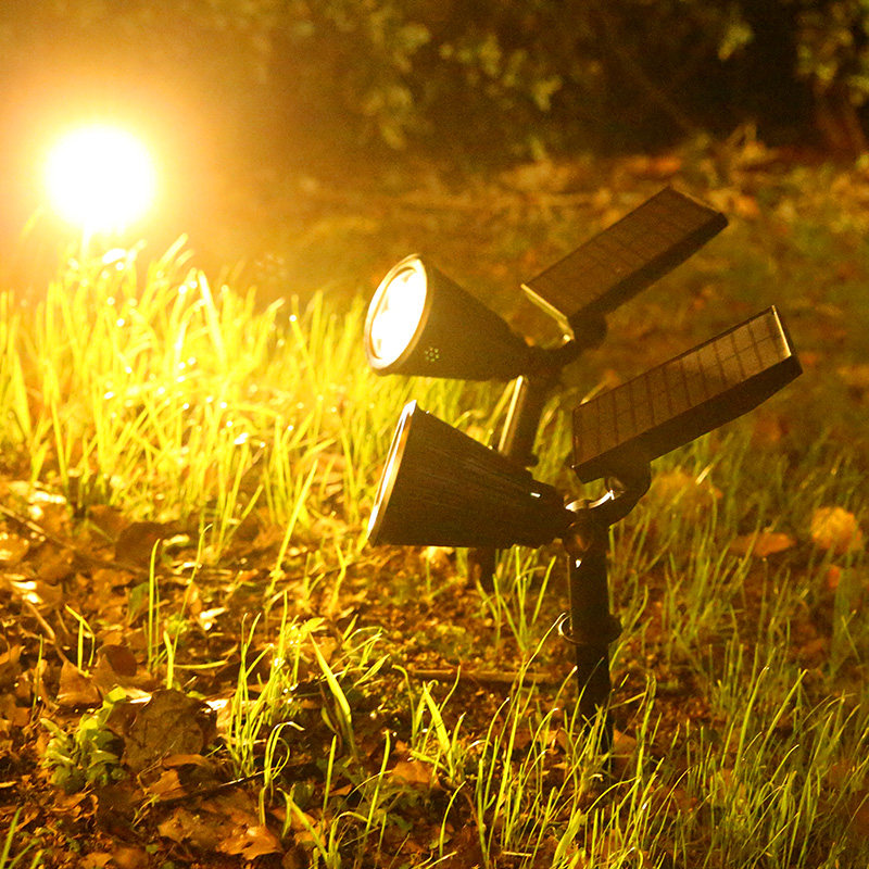 太投能射灯户外庭院阳光灯草坪花园照树led防水s景观插地灯一拖四