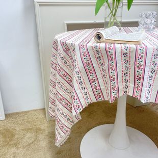韩式复古桌布ins风印花桌布法式碎花台布餐垫餐桌布拍摄道具布