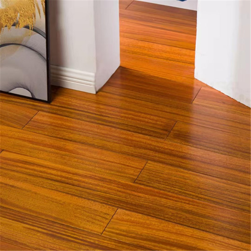 圆盘豆纯实木地板格丽斯浅灰色耐磨室内防水家用金属漆原木地板