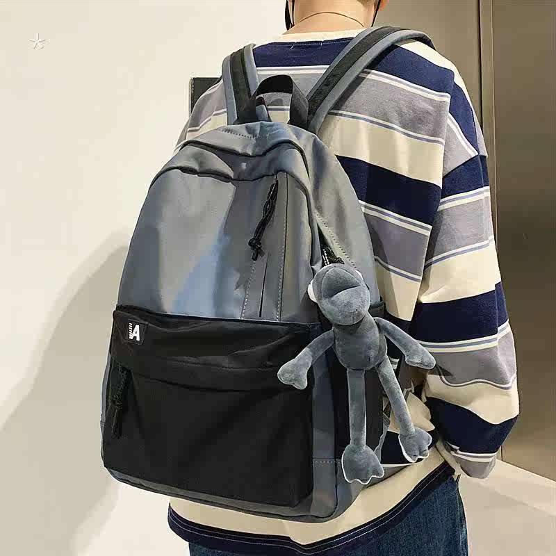 香港潮牌书包男大学生日系ins小众背包男士双肩包校园简约旅行