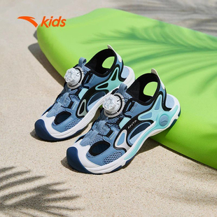 安踏儿童凉鞋2024夏季童鞋新款大童软底男童框子透气网面沙滩鞋子