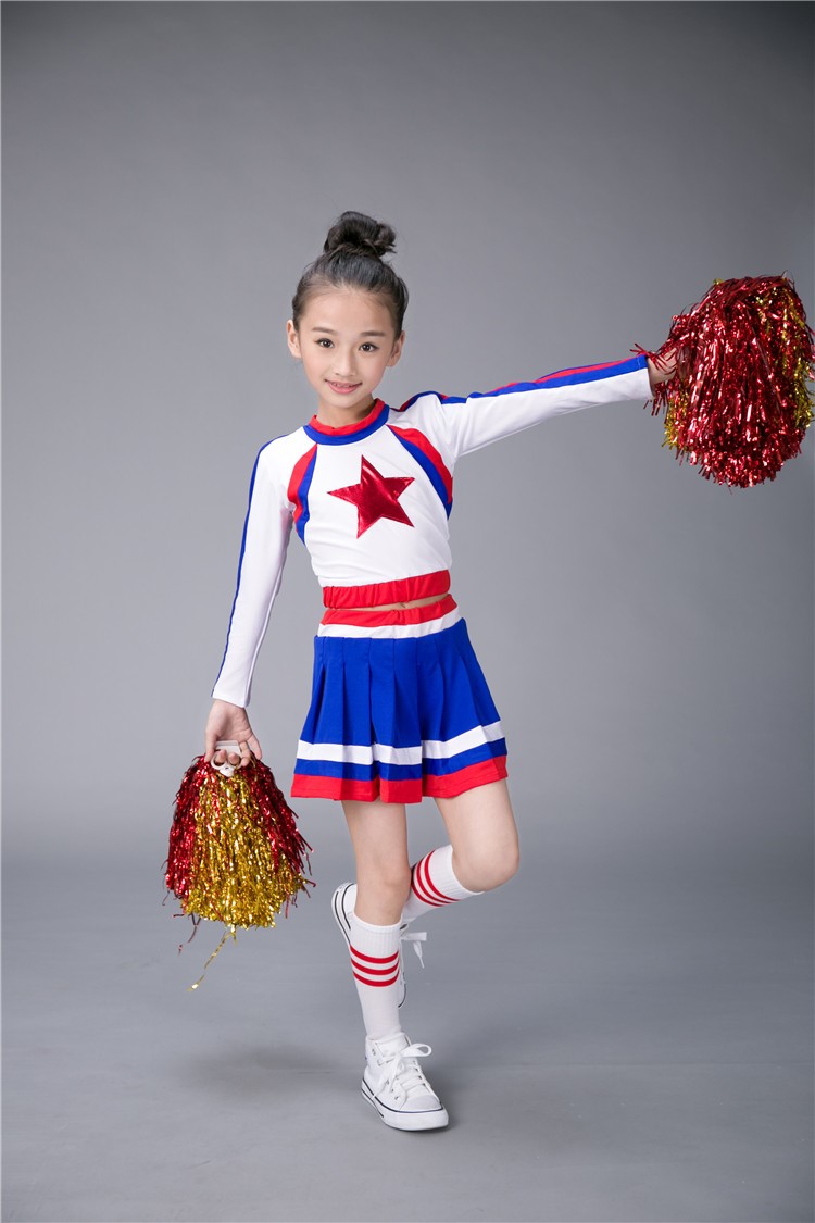 儿童表演服男女童啦啦操演出服装拉拉队服幼儿舞蹈服足球宝贝新款
