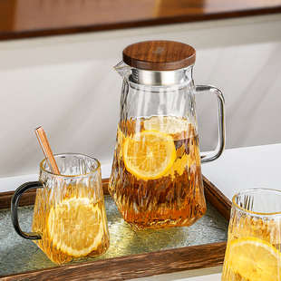 冷水壶高硼硅玻璃耐高温家用凉白开水杯子冷泡茶壶冰箱饮料桶