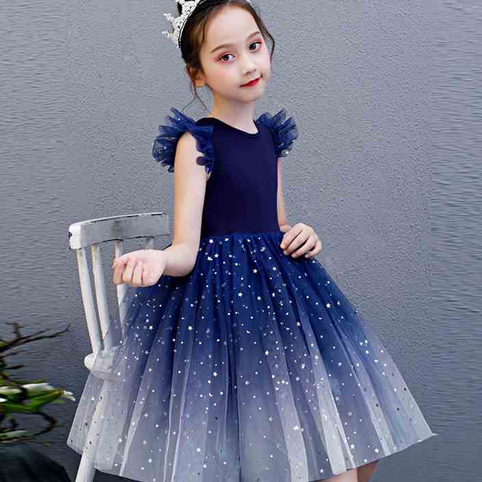 女童连衣裙夏装女孩中大童儿童装礼服7夏6公主网纱裙子8红色9岁12