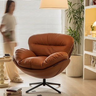 北欧复古休闲椅设计师沙发单人椅懒人沙发单椅旋转沙发椅蛋壳椅子