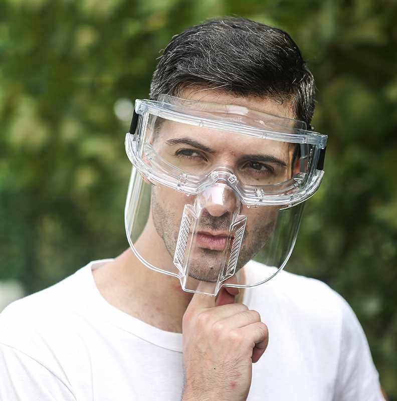防飞溅防灰尘打磨冲击透明厨房防护面具面屏防护面罩全脸面部防护