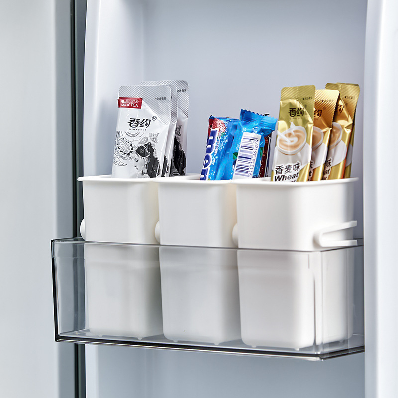 冰箱侧门收纳盒食品分类厨房食物保鲜盒多功能生蒜储物盒整理塑料