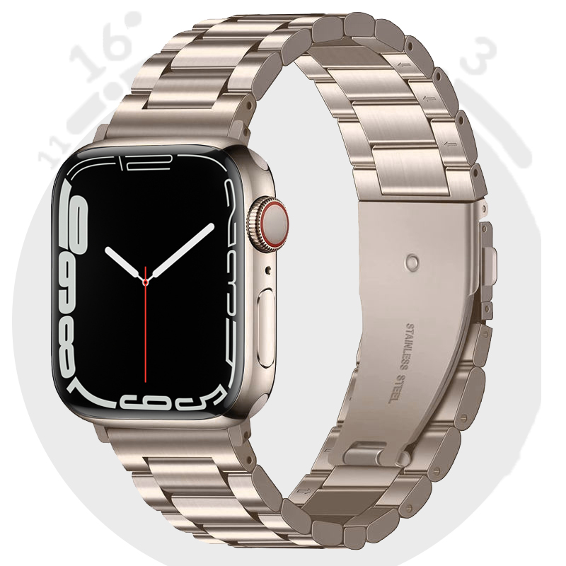 适用iwatch9苹果手表表带applewatch9/7/6/5代手表带智能金属se不锈钢49替换s7链式s5配件运动男女款s6腕带s8