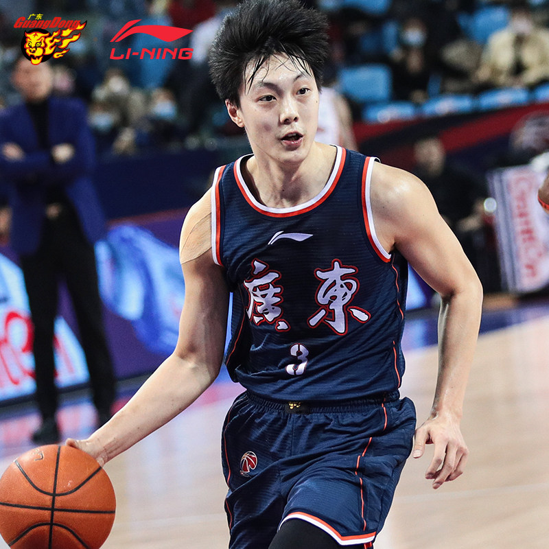 李宁cba球衣篮球服2022胡明轩广东宏远11冠中文比赛上衣aayr757-1