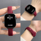 鸣铎酒红色反扣硅胶适用华为fit3手表表带watchfit4pro女生小香风fit2三四代腕带智能运动男回环高级感替换带