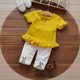 巴拉巴柆女宝宝短袖套装新款可爱女童夏装婴幼儿衣服0-1-2-3岁4公
