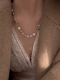 满天星撞色珍珠项链女2023新款爆款毛衣链小众设计高级感颈链配饰