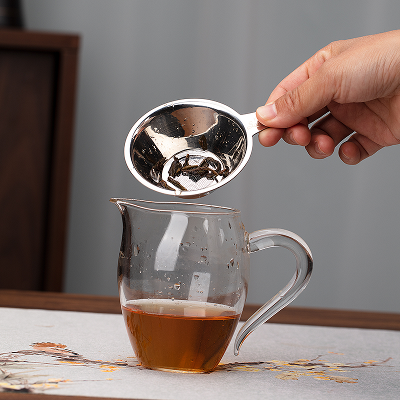太峰 304加厚不锈钢茶漏茶滤隔茶滤泡茶过滤网功夫茶滤公道杯一体