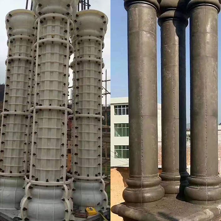 小罗马柱模具圆形光面圆柱模型水泥柱子欧式墩子线屋檐线柱帽模板