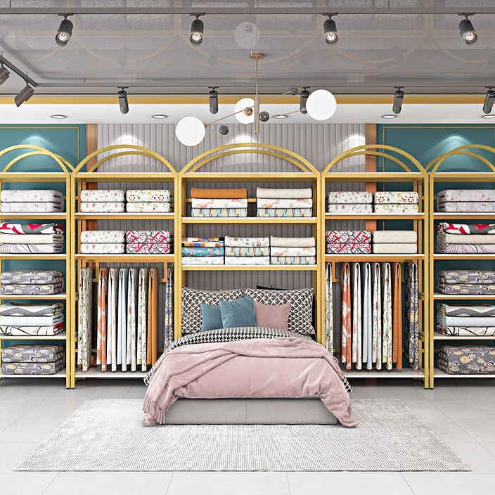 家纺店货架展示架置物架床上用品四件套枕头被芯被子布料展示柜优惠券