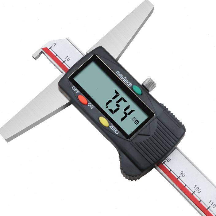(今日10折)广陆量具单钩数显深度尺带钩电子游标深度卡尺0150200300mm
