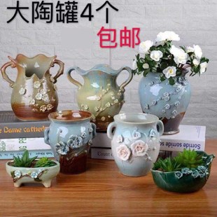 芍药花瓶陶瓷花瓶大口径插芍药的花瓶适合餐桌摆放的花瓶插花摆件