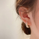 猫眼石麦穗耳环2023年新款潮气质高级感耳圈小众设计感纯银耳饰女
