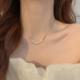 天然淡水珍珠项链女夏季简约轻奢小米珠锁骨链小众设计感高级颈链